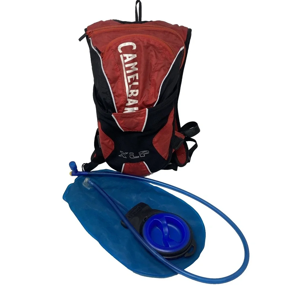 Camelbak Hydration Pack Backpack Red Black Hiking Outdoors w/ Bladder